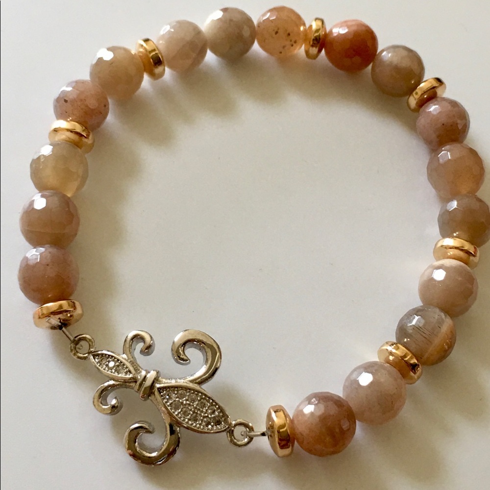 Agate tungstone balance bracelet